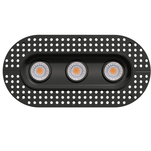 Seamless-mud-in-plaster-frame-on-trimless-oval-triple-head-gimbal-light