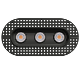 Seamless-mud-in-plaster-frame-on-trimless-oval-triple-head-gimbal-light