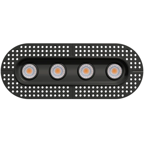 3 Inch Four Head Regress Gimbal Trimless LED Downlight | 2.800Lm | 120/277V | CCT Selectable | Ellipse Series | Goodlite G-23324-334