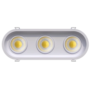 Ellipse-3-5-inch-trimmed-oval-triple-head-regress-gimbal-LED-downlights - Available at Electrical Marketplace