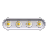 Low-profile-overlapping-flange-on-trimmed-oval-four-head-gimbal-light