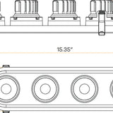 Architectural-four-head-trimmed-oval-downlights-mounted-via-ceiling-springs
