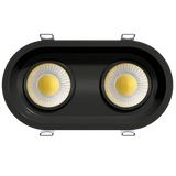 Low-profile-overlapping-flange-on-trimmed-oval-double-head-gimbal-light
