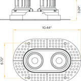 Seamless-architectural-double-head-trimless-oval-downlights-mudded-into-ceiling