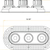 Seamless-architectural-triple-head-trimless-oval-downlights-mudded-into-ceiling