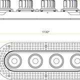 Seamless-architectural-four-head-trimless-oval-downlights-mudded-into-ceiling