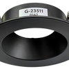 Black round architectural recessed trim with clip-in installation