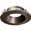 Bronze round architectural recessed trim with clip-in mounting