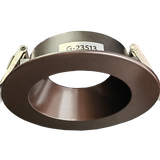 Bronze round architectural recessed trim with clip-in mounting