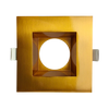 Aster 3.5 inch brushed brass square trim for recessed LED lighting systems