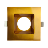 Aster 3.5 inch brushed brass square trim for recessed LED lighting systems