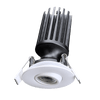 Goodlite 2-inch round flushed recessed gimbal HO LED downlight with selectable power and CCT, 14W Saturn Series, high-output, adjustable, trimless design for modern residential and commercial lighting