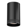 Architectural-surface-mount-round-ceiling-cylinder-lights-in-matte-white-and-matte-black