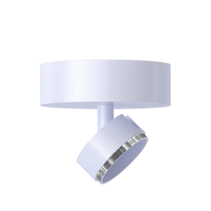 Jupiter-2-5-inch-white-adjustable-surface-mount-monopoint-canopy-swivel - Available at Electrical Marketplace