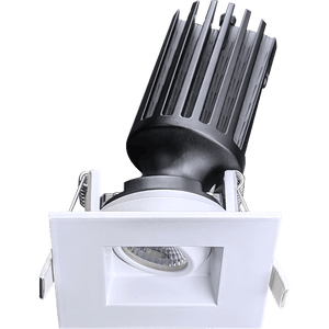 Saturn 2 inch square regress gimbal LED downlight selectable 8W 14W 5CCT white recessed light - Available at Electrical Marketplace