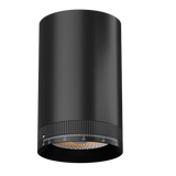 Architectural-surface-mount-round-ceiling-cylinder-lights-in-matte-white-and-matte-black-18W