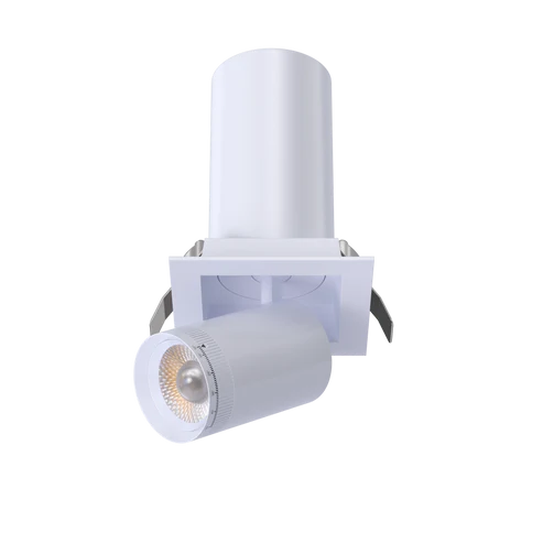 3 Inch Square Retactrable Cylinder LED Downlight | 1K Lm | 120/277V | CCT Selectable | Pulsar Series | Goodlite G-32501/511