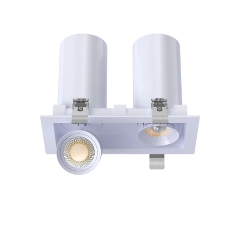 3" Double Head Retractable Cylinder LED Downlight | 1.900Lm | 120/277V | CCT Selectable | Goodlite G-32502/512