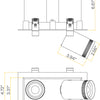 3 Inch Double Head Retractable Cylinder LED Downlight | 1.900Lm | 120/277V | CCT Selectable | Pulsar Series | Goodlite G-32502/512