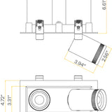 3" Double Head Retractable Cylinder LED Downlight | 1.900Lm | 120/277V | CCT Selectable | Goodlite G-32502/512