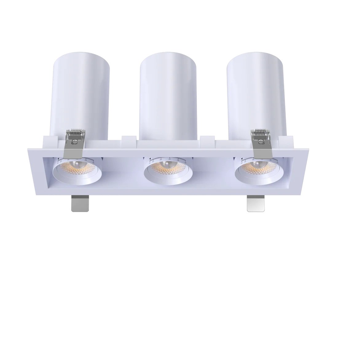 Triple-zoom-lens-recessed-multilight-fixture-with-20-to-55-degree-beam-spread
