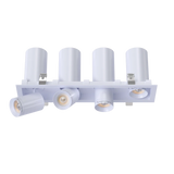 Four-head-trimmed-recessed-spotlight-with-independent-90-degree-telescoping-hinges