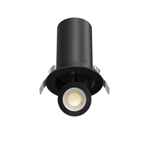 Pulsar-3-inch-round-retractable-directional-LED-downlights-white-and-black