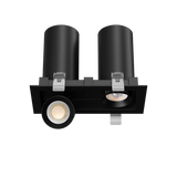 3" Double Head Retractable Cylinder LED Downlight | 1.900Lm | 120/277V | CCT Selectable | Goodlite G-32502/512