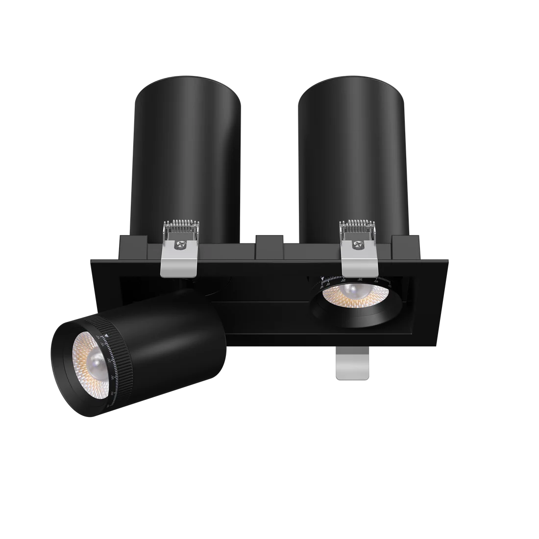 3 Inch Double Head Retractable Cylinder LED Downlight | 1.900Lm | 120/277V | CCT Selectable | Pulsar Series | Goodlite G-32502/512