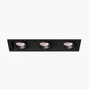Triple-head-trimmed-recessed-spotlight-with-independent-90-degree-telescoping-hinges