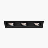 Triple-head-trimmed-recessed-spotlight-with-independent-90-degree-telescoping-hinges