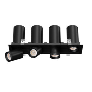 Pulsar-3-inch-four-head-retractable-multiple-directional-LED-downlights - Available at Electrical Marketplace