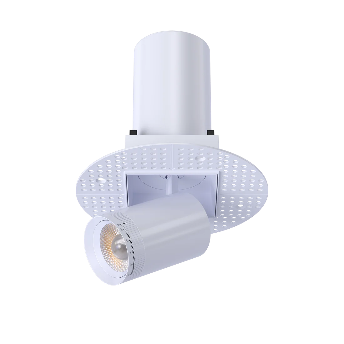 3 Inch Square Retractable Trimless Cylinder LED Downlight | 1K Lm | 120/277V | CCT Selectable | Pulsar Series | Goodlite G-32521/531