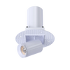 Pulsar-3-inch-square-trimless-retractable-directional-LED-downlights-white-and-black