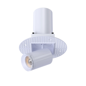 Pulsar-3-inch-square-trimless-retractable-directional-LED-downlights-white-and-black - Available at Electrical Marketplace