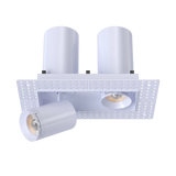 Double-head-trimless-plaster-in-recessed-spotlight-with-independent-90-degree-telescoping-hinges