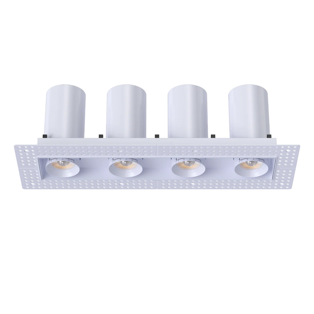 Quad-head-trimless-zoom-lens-ceiling-fixture-with-20-to-55-degree-beam-spread