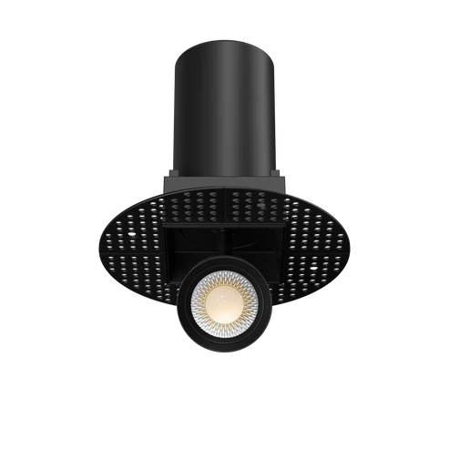 Pulsar-3-inch-square-trimless-retractable-directional-LED-downlights-white-and-black