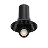 Pulsar-3-inch-square-trimless-retractable-directional-LED-downlights-white-and-black