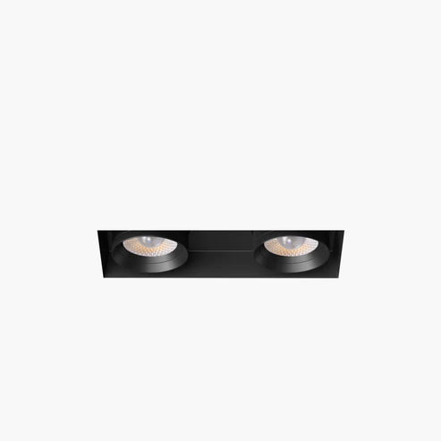 Double-head-trimless-plaster-in-recessed-spotlight-with-independent-90-degree-telescoping-hinges