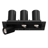 Triple-head-trimless-plaster-in-recessed-spotlight-with-independent-90-degree-telescoping-hinges