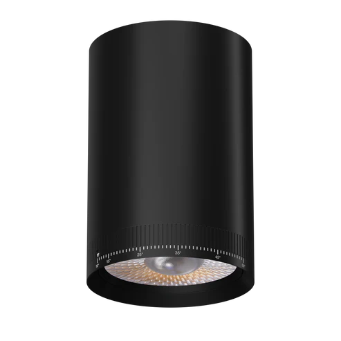 Architectural-matte-white-and-black-28w-led-ceiling-cylinders-variable-beam