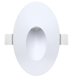 Eclipse-oval-clip-in-led-step-light-white-finish - Available at Electrical Marketplace