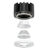 Compact recessed LED module with Dim-to-Warm and high CRI lighting