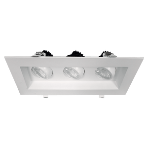 Saturn-multiple-3-inch-3-head-regress-gimbal-led-recessed-light-white - Available at Electrical Marketplace