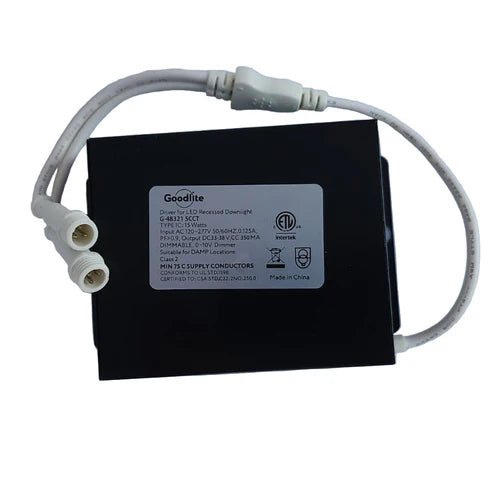 15W Driver 3 PIN X2 | 120/277V | CCT Selectable | 0-10V Dimmable | Goodlite G-48321
