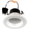 3 inch round retrofit LED downlight with selectable color temperature and low-profile design, Space Series