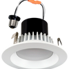 Space 4" 14W and HO Round Retrofit LED Downlights, selectable CCT 2700K–5000K, wet location rated, frosted diffuser, UL listed