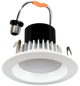 Space 4" 14W and HO Round Retrofit LED Downlights, selectable CCT 2700K–5000K, wet location rated, frosted diffuser, UL listed - Available at Electrical Marketplace