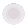 4 inch round retrofit LED downlight with selectable CCT and white trim, Space Series 10W